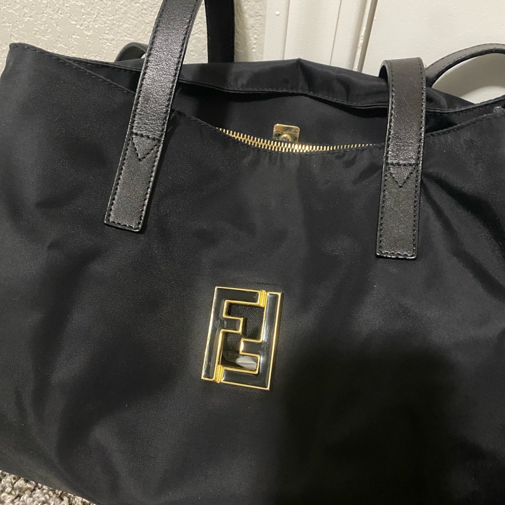 Authentic Fendi Nylon Tote/Shoulder Bag - Picture 4 of 17